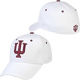Indiana Hoosiers White Fit Stretch Cap from Top of the World
