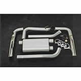 Flowmaster (17233 CAMARO) Dual Rear Exit Exhaust Systems - 5.0L / 5.7L, (W/3.00 Flanged Cat), 3.00 Outlets, 5.00 x 10.00 80 Series Crossflow Muffler, 3.00 Logo Embossed Stainless Tips, American Thunder