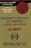 Robert's Rules Of Order Newly Revised In Brief