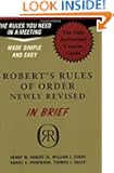 Robert's Rules Of Order Newly Revised In Brief