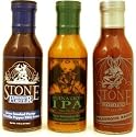 Gourmet Barbecue Trio Gift Set, Stone Brewing Co. , 3 - 14oz Glass Jars