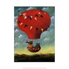 Teddy im Hei�luftballon von Mary Mackey, 28x36