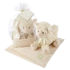 Baby Aspen Love Ewe Plush Lamb and Lovie Gift Set