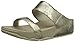 FitFlop Women's Lulu Metallic Snake Slide, Pale Gold, 7 M US