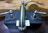 Fusion PAL-8SP Double Handle Widespread Lavatory Faucet from the Palazzo Grande Collection Brushed Nickel Finish