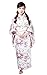 CNS Kimono Robe [ White Cherry Blossoms Design ] Japanese Traditional Costume