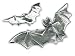 Grosser Fledermaus Anhänger 8cm für Kette Silber Schmuck Gothic