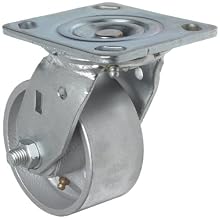 RWM Casters 45 Series Plate Caster, Swivel, Polyolefin Wheel