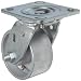 RWM Casters 45 Series Plate Caster, Swivel, Polyolefin Wheel