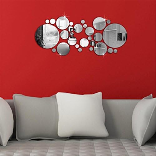 Round Circle 3D Acrylic Mirror Wall Stickers Home Decal Mural Decoration