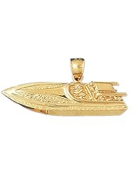 CleverEves 14K Gold Pendant Motor Boat 8 - Gram(s)