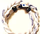 LA Dodgers White Titanium Tornado Twist Necklace 21 inch