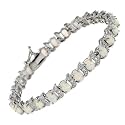Jessica platinum over 925 sterling silver Opal braclet
