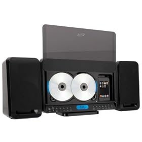 iLive iH328B Dual-CD Home Music System with iPod Dock (Black)