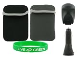 3n1 Combo Non-OEM Amazon Kindle 2 Neoprene Sleeve Case with Black USB Car and Wall Charger