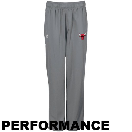 adidas Chicago Bulls Gray Fusion Performance Warm-Up Pants (Medium)