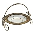 Saddlebrook Glass Plate with Stand in Appaloosa Bronze