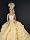 Soft Yellow Long Gown with Layers of Ruffle Details Made to Fit the Barbie Doll