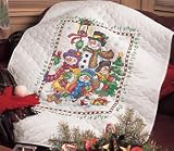 Snowmen Greetings Quilt Stmpd X-Stitch Kit