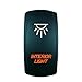 STVMotorsports Laser Backlit Orange Rocker Switch Interior Light 20A 12V On/Off LED Light