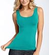 Long Stretch Scooped Neck Sleeveless Solid Plain Camisole Cami Tank Top