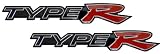 2 x (pair/set) Type R Racing Badge Emblem for Honda Acura Integra NSX Alpine Civic EG EK K6 K8 CRX DC2 DC5 SI RSX JDM