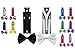 Enimay Combo Pack Suspenders & Bow Ties (Many Colors Available)