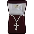 Silver-Plated Necklace with 18" Chain and 1" Pendant of Jesus on the Cross
