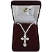 Silver-Plated Necklace with 18" Chain and 1" Pendant of Jesus on the Cross