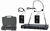 Audio2000S UHF, 2-Channel Wireless System With One Guitar and One Headset Transmitters AWM6012UR