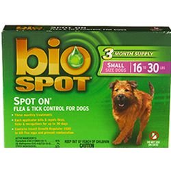 Farnam Bio Spot On Flea & Tick Control for Dogs 16 to 30-lbs
