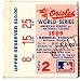 Orioles World Series 1969 Game 2 Sec.8 Row.15 Seat.25 Baseball Ticket Stubs