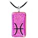 Holly Lynn Pink Pisces Zodiac Dichroic Glass Necklace