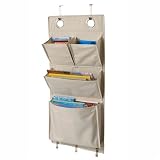Over Door Magazine Pockets in Natural Off-White by Richards Homewares