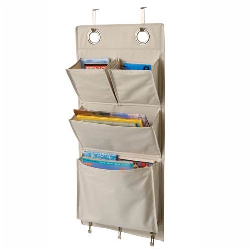 Over Door Magazine Pockets in Natural Off-White by Richards Homewares