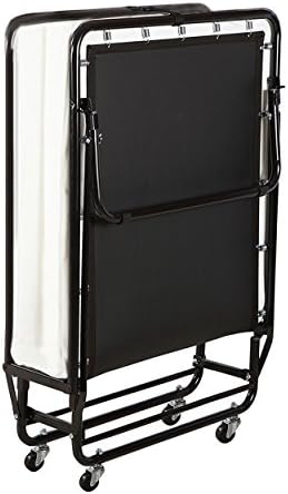 75" x 31" Folding Metal Bed With Memory Foam Mattress Twin Size - Rollaway Guest Bed
