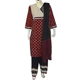 Dress For Summer Shalwar Kameez Embroidered Cotton Multicolored Size M (slk422a)