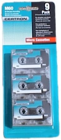 9 Qty Certron Blank Micro Cassettes 9 Hours of Recording