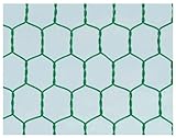 吉田隆 ビニール亀甲金網 緑 #20X16X1800X30m