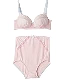 Rabbi ラビ ドット ジャガード ブラ トップ ＆ ショーツ LL ピンク