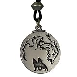 The Wolf Moon Jewelry Pewter Pendant Tribal Animal Totem Necklace