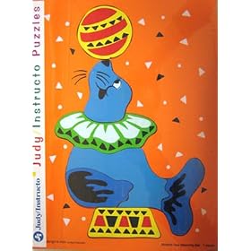 Judy Instructo Wooden Preschool Puzzle Seal Balancing Ball