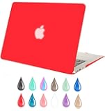 MacBook Air 13 Case, Mosiso Red AIR 13-inch Soft-Touch Plastic See Through Hard Shell Snap On Case Cover for Apple MacBook Air 13.3" (A1466 & A1369) (Red)