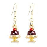 Perfect Gift - High Quality Glistering Chocolate Pudding Earrings with Pink and Silver CZ (3012) Perfect Gift - High Quality Glistering Chocolate Pudding Earrings with Pink and Silver CZ (3012)