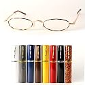 Classic Spring Hinged Reading Glass with Metal Case (5 3/4h x 1w)