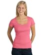 Junior Ladies 2x1 Scoop Tee Shirt