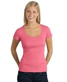 Junior Ladies 2x1 Scoop Tee Shirt