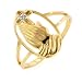 10k Yellow Gold Praying Hands Ring w/ Diamond Accent
