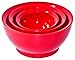 CaliBowl Ultimate Mixing Bowl Set, 1-20oz, 1-40oz, 1-95oz-Red