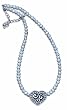 Western Bridal Pearl Necklace with Heart Charm